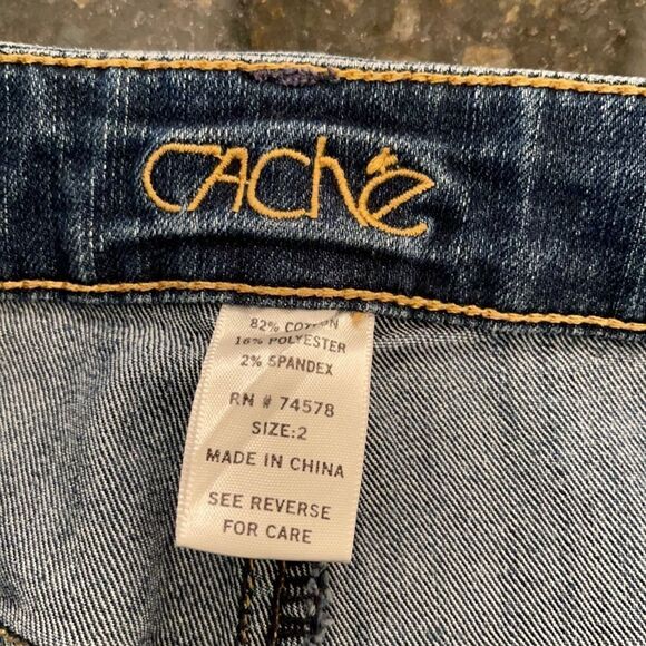 Cache Sz 2 Zipper Jeans So cute!! EUC - Picture 3 of 11